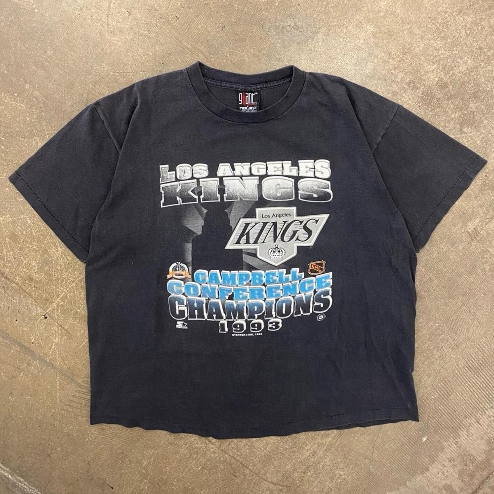 Vintage Los Angeles Kings NHL Hockey 1993 Conference Champions Starter Shirt XXL